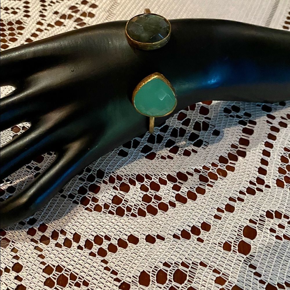 VINTAGE double gemstone bangle - Picture 2 of 6